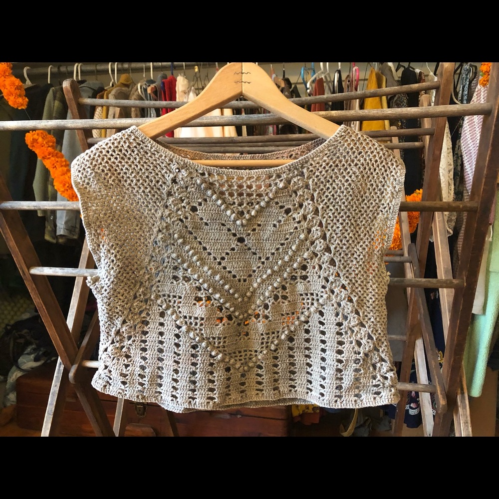 Crocheted Crop Top - Botanically Dyed!